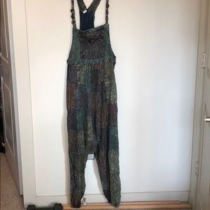 Patchwork harem jumpsuit